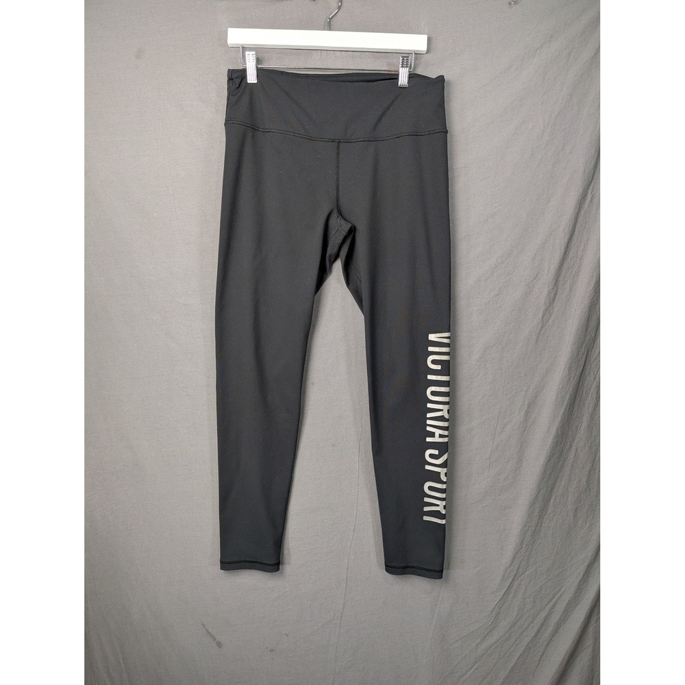 Victoria Sport Black High Rise Leggings Graphic Logo Size S 7406